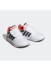 Sneaker adidas Sportswear "HOOPS", M&auml;dchen, Gr. 25, bunt (cloud wei&szlig;, core schwarz, bright rot), Synthetik, Textil, Schuhe Sneaker, f&uuml;r Kinder
