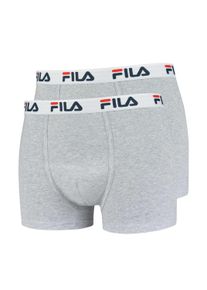 Boxershorts Fila "Boxershort 2er Pack", Herren, Gr. L, grau (hellgrau), Obermaterial: 95% Baumwolle CO. 5% Elasthan EL., Unterhosen Boxershorts