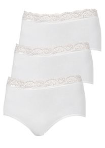 Taillenslip Nina von C. "3er Pack Damen Taillenslip Slipboutique", Damen, Gr. 48, wei&szlig;, Obermaterial: 93% Baumwolle CO. 7% Elasthan EL., Unterhosen Taillenslip