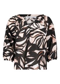 BETTY & CO Schlupfbluse BETTY & CO "Schlupfbluse mit Print", Damen, Gr. 40, schwarz (schwarz, nature), Obermaterial: 100% Baumwolle CO., Blusen Schlupfbluse