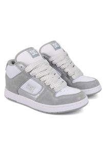 Sneaker DC Shoes "Manteca 4 Mid", Damen, Gr. 6(37), wei&szlig; (grau, wei&szlig;), Obermaterial:59.27% Leder, 40.73% Synthetikmaterial., Schuhe Sneaker
