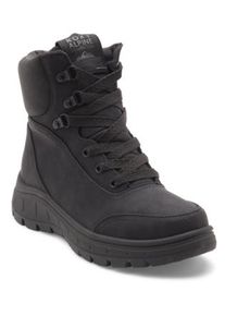 Schn&uuml;rboots Roxy "KARMEL", Damen, Gr. 38, schwarz (anthrazit, schwarz), Synthetik, unifarben, Schuhe Schn&uuml;rboots, Winterstiefel, Schn&uuml;rstiefel, Winterschuhe, gef&uuml;ttert