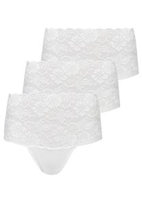 Taillenslip Nina von C. "3er Pack Damen Taillenslip Fine Cotton", Damen, Gr. 50, wei&szlig;, Obermaterial: 100% Baumwolle CO., Unterhosen Taillenslip