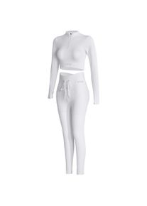 Sportanzug YEAZ "Set RUNWAY", Damen, Gr. M, wei&szlig;, Obermaterial: 87% Nylon NY. 13% Elasthan EL., Sportanz&uuml;ge Sportanzug