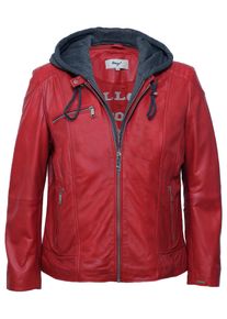 Lederjacke Maze "Lederjacke 42021318", Damen, Gr. 56, rot (chili), Obermaterial: 100% Lammleder LEL. Futter: 100% Baumwolle CO., Jacken Lederjacke
