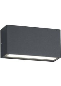 LED Au&szlig;en-Wandleuchte Trio LEUCHTEN "TRENT", grau (anthrazit), B:14cm H:5cm, Leuchten, LED Au&szlig;en-Wandleuchte, UP and DOWN Beleuchtung