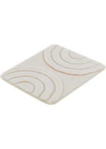 Badematte Kleine Wolke "Bow", beige (sandbeige), H:25mm, Polyacryl, Badematten, Badematte, Badteppich, Uni Faben, Hoch/Tief Effekt