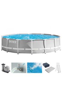 Framepool Intex "Prism Frame&trade;", grau, H:132cm &Oslash;:610cm, Schwimmbecken, Framepool, 5-tlg., &Oslash;xH: 610x132 cm