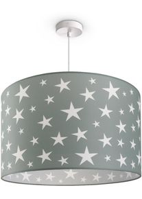 Paco Home Pendelleuchte "Capri 315", wei&szlig; (grau), 1, &Oslash; 45,5cm H: 27cm, Leuchten, Kinderlampe Deckenlampe LED Kinderzimmer Sternenhimmel Motiv E27, Pendelleuchte