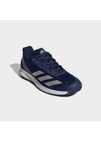 Tennisschuh adidas Performance "COURTFLASH SPEED 2", Herren, Gr. 42,5, dunkelblau, silber metallic, ftwr wei&szlig;, Synthetik, Textil, Schuhe Tennisschuh, f&uuml;r Hartcourt, All-Court