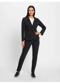 Hosenanzug Heine, Damen, Gr. 48, Normalgr&ouml;&szlig;en, schwarz, 96% Polyamid, 4% Elasthan, Anz&uuml;ge Hosenanzug