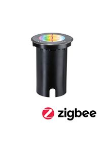 LED Einbauleuchte Paulmann "Floor IP67 rund 110mm RGBW+ 4,9W 300lm 230V Eisen geb&uuml;rstet Aluminium", silber (edelstahlfarben), H:14,8cm &Oslash;:11cm, Leuchten, LED Einbauleuchte, Smart Home Zigbee 3.0 Bodeneinbauleuchte