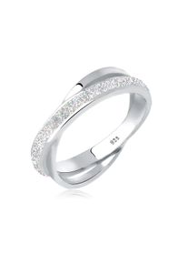 Silberring Elli "Ring Wickelring Emaille 925 Silber" Gr. 62, silber, Fingerringe, Damen, 62, Silber 925 (Sterlingsilber), Silberring