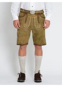 Trachtenhose JCC "Trachtenhose 31023118", Herren, Gr. 50, EURO, gelb (sand), Obermaterial: 100% Ziegenveloursleder GOVL., Hosen Trachtenhose
