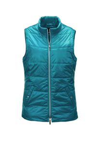 Kurzweste GOLDNER "Kurzgr&ouml;&szlig;e Leichte Steppweste mit Stehkragen", Damen, Gr. 21, blau (dunkelt&uuml;rkis), Obermaterial: 100% Polyamid PA., normal, Westen Kurzweste, Ohne