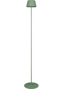 LED Au&szlig;en-Stehlampe REALITY LEUCHTEN "SUAREZ", gr&uuml;n (pistazie), H:123cm &Oslash;:13,5cm, Leuchten, LED Au&szlig;en-Stehlampe, Outdoor Akku Stehleuchte 123 cm, Touch-Dimmer, USB-C Anschluss, IP44