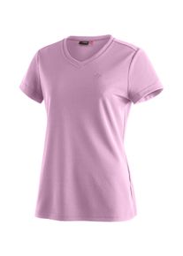 T-Shirt Maier Sports "Trudy", Damen, Gr. 38, blassrosa, 100% Polyester, Rundhals, Shirts T-Shirt, Damen Kurzarmshirt, leichtes Sommer Funktionsshirt, V-Ausschnitt