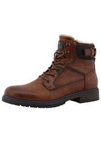 Winterboots Mustang Shoes "Marcas", Herren, Gr. 44, Warmfutter, braun, Lederimitat, Basic, Schuhe Winterboots, Business Stiefel, Boots mit Warmfutter