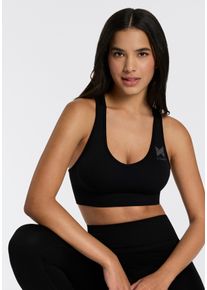 Sport-Bustier XTREME SOCKSWEAR, Damen, Gr. S, N-Gr, schwarz, Obermaterial: 92% Polyamid, 8% Elasthan, unifarben, eng, BHs Sport-Bustier, mit herausnehmbaren Cups