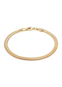 Armkette Kuzzoi "Armband Flach Elegant Schlangenkette Fischgr&auml;te 925 Silber" Gr. 210, gold, Armb&auml;nder, Herren, 210, Silber 925 (Sterlingsilber), Armkette