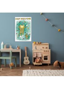 Leinwandbild LUCKYLINDE "Der kleine Tiger und seine Tigerente", wei&szlig;, neutral, B:40cm H:60cm T:2cm, Canvas, Holzrahmen, Bilder, Leinwandbild