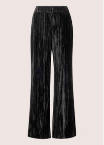 Madeleine Mode Stoffhose MADELEINE "Samthose Weite Hose zum Schl&uuml;pfen", Damen, Gr. 42, N + K Gr, schwarz, Obermaterial: 100% Polyester PES., Modern, normal, Hosen Stoffhose