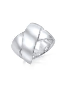 Silberring Elli Premium "Ring Bandring Breit Modern 925 Sterling Silber" Gr. 58, silber, Fingerringe, Damen, 58, Silber 925 (Sterlingsilber), Silberring