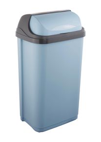 M&uuml;lleimer keeeper "rasmus, Abfallbeh&auml;lter mit Rolldeckel", blau (nordic blau), B:39cm H:67,5cm T:29,5cm, Kunststoff, M&uuml;lleimer, M&uuml;lleimer, 50 l, Made in Europe, 39 x 29,5 x 67,5 cm