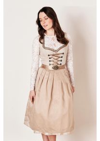 Kr&uuml;ger Dirndl KR&Uuml;GER "Dirndl Ylva (70cm)", Damen, Gr. 36, beige, Kleider Dirndl