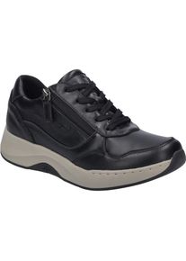Sneaker Josef Seibel "Elli 06, schwarz", Damen, Gr. 36, schwarz, Obermaterial: 80% Rindsleder Leather cow. 20% Textilmaterial TEXMAT., Schuhe Sneaker