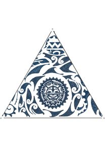 Sonnensegel BENT "Zip-Canvas", blau (neuseeland sonnen druck, rv schwarz), Sonnensegel, B/T: 250cm x 250cm, Polyester, Sonnensegel, B:250cm T:250cm