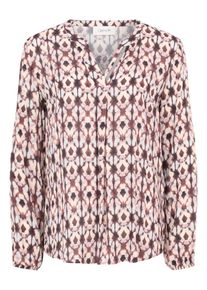 Klassische Bluse Cartoon "Blusenshirt mit Muster", Damen, Gr. 42, pink (violett, rosa), Obermaterial: 100% Viskose CV., Blusen Klassische Bluse