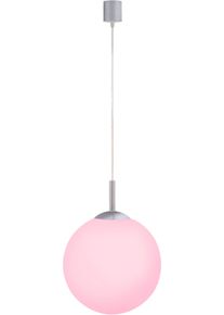 JUST LIGHT Pendelleuchte "Ls-BOLO", grau (stahl), 1, &Oslash; 25cm H: 60cm, 1 Stk., Leuchten, LED, RGB+tunable white, Fernbedienung, Infrarot inkl., Smarthome f&auml;hig, Pendelleuchte