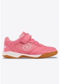 Hallenschuh Lotto, Jungen, Gr. 33, pink (fr.pink, wei&szlig;), Synthetik, Schuhe Hallenschuh, Indoor Sportschuhe