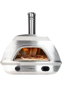 Gasgrill Buschbeck "Pizzaofen X1 inkl. Bluetooth-Thermometer", grau (edelstahl), B:48cm H:74cm T:52cm, Grills, Gasgrill, BxTxH: 48x52x74 cm