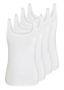 Sassa Mode Achseltop SASSA "4er Sparpack Top CASUAL COMFORT", Damen, Gr. 52, N-Gr, wei&szlig; (wei&szlig; wei&szlig;), Obermaterial: 95% Baumwolle CO. 5% Elasthan EL., Unterhemden Achseltop