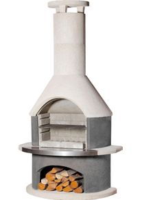 Grillkamin Buschbeck "Wellington", grau (wei&szlig;, anthrazit), B:115cm H:208cm T:70cm, Grills, Grillkamin, BxTxH: 115x70x208 cm