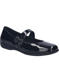 Ballerina Josef Seibel "Fenja 35, black-black", Damen, Gr. 41, schwarz (schwarz, schwarz), Obermaterial: 100% Rindsleder Leather cow., Schuhe Ballerina
