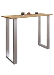 Bartisch Vcm "Holz Bartisch Stehtisch Tisch Tresen Xona 140x50", braun (silber, honig, eiche), B:140cm T:50cm, Tische, Bartisch