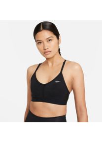 Sport-BH Nike "INDY WOMEN'S LIGHT-SUPPORT PADDED V-NECK SPORTS BRA", Damen, Gr. XL, N-Gr, schwarz, Obermaterial: 72% Polyester, 28% Elasthan, BHs Sport-BH