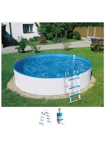 Rundpool Konifera "SANTORINI 1", wei&szlig;, H:120cm &Oslash;:350cm, Schwimmbecken, Rundpool, in verschiedenen Gr&ouml;&szlig;en