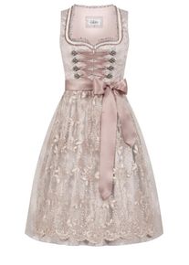 N&uuml;bler Dirndl N&Uuml;BLER "Dirndl midi Tessa", Damen, Gr. 50, EURO, rosa, Obermaterial: 100% Polyester PES., Kleider Dirndl