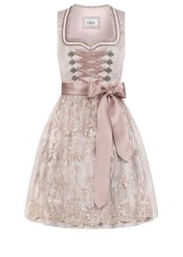 N&uuml;bler Dirndl N&Uuml;BLER "Dirndl mini Tessa", Damen, Gr. 48, EURO, beige, Obermaterial: 100% Polyester PES., Kleider Dirndl