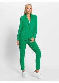 Hosenanzug Heine, Damen, Gr. 38, Normalgr&ouml;&szlig;en, gr&uuml;n (grasgr&uuml;n), 67% Viskose, 27% Polyamid, 6% Elasthan, Anz&uuml;ge Hosenanzug