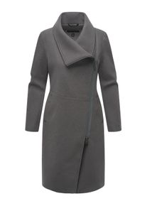 Kurzmantel Navahoo "Kurzmantel Samtrose 14", Damen, Gr. XS, grau (anthrazit), Obermaterial: 90% Polyester PES. 10% Viskose CV. Obermaterial: Futter: 100% Polyester PES., M&auml;ntel Kurzmantel