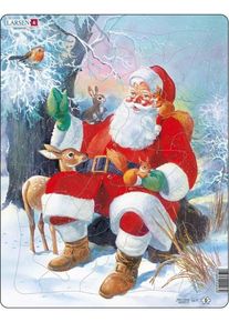 Larsen Puzzles Santa with Animals (32)