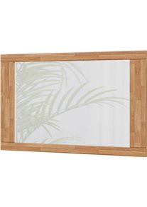 Spiegel Home Affaire "Hochkant oder quer montierbar, Rechteckiger Spiegel mit Holz Rahmen", braun, B:100cm H:60cm T:2cm, Massivholz, Spiegel, Spiegel, VETRO Wandspiegel B/H:100/60cm,Massivholz,Holz,Flur,Diele,Garderobe