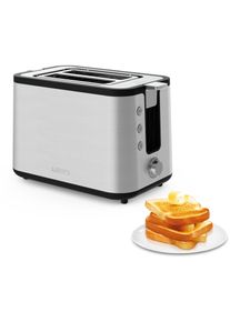 Krups Toaster "KH442D Control Line, 6 Br&auml;unungsstufen, herausnehmbare Kr&uuml;melschublade", schwarz (edelstahlfarben, schwarz), B:29cm H:20cm T:17,5cm, Toaster, integrierter Geb&auml;ck- und Br&ouml;tchenw&auml;rmer, Anhebefunktion, Toaster