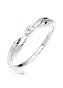 Verlobungsring Elli DIAMONDS "Ring Verlobungsring Diamant Wei&szlig; Brillantschliff (0.03 ct) 925 Sterling Silber" Gr. 58, wei&szlig;, Fingerringe, Damen, 58, Silber 925 (Sterlingsilber), Verlobungsring