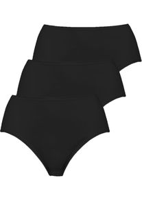 H&uuml;ftslip Nina von C. "3er Pack Damen H&uuml;ftslip Fine Cotton", Damen, Gr. 38, schwarz, Obermaterial: 100% Baumwolle CO., Unterhosen H&uuml;ftslip